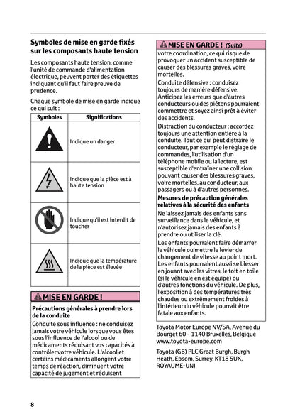 2025-2026 Toyota Aygo X Owner's Manual | French
