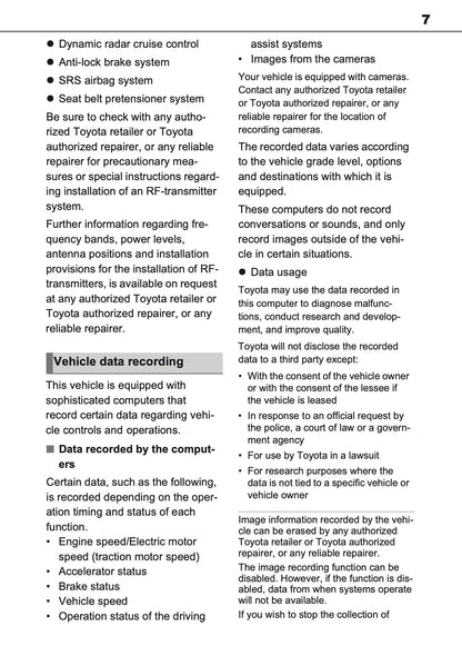 2025-2026 Toyota Aygo X Owner's Manual | English