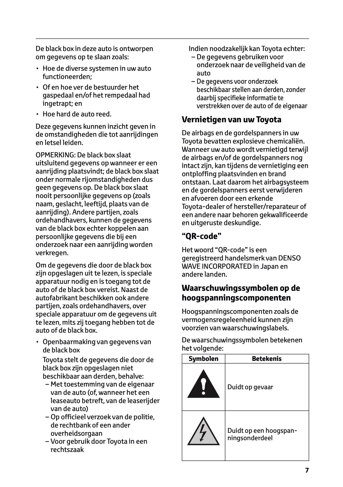 2025-2026 Toyota Aygo X Owner's Manual | Dutch
