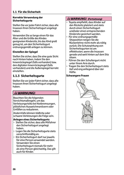 2025 Toyota bZ4X Bedienungsanleitung | Deutsch