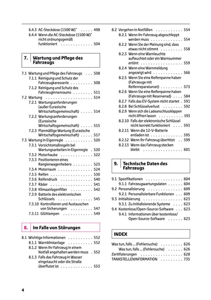 2025 Toyota bZ4X Bedienungsanleitung | Deutsch