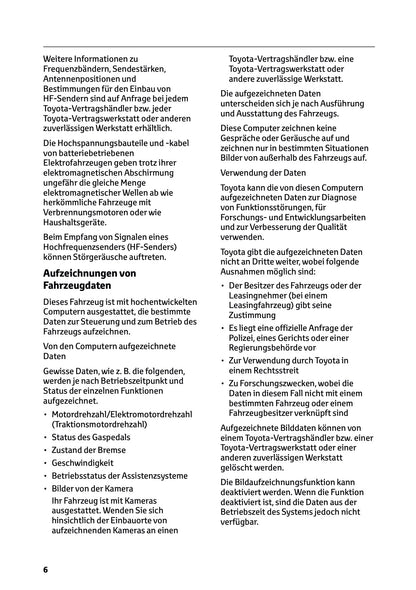 2025 Toyota bZ4X Bedienungsanleitung | Deutsch