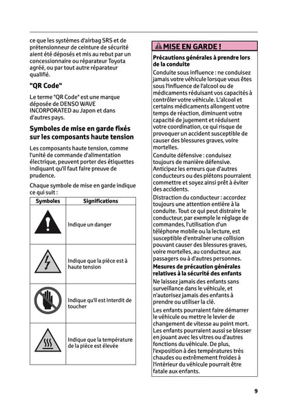 2025 Toyota bZ4X Owner's Manual | French