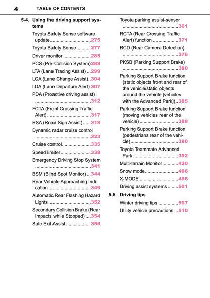 2025 Toyota bZ4X Owner's Manual | English