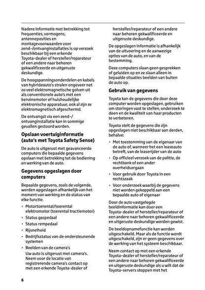 2025-2026 Toyota Camry Hybrid Owner's Manual | Dutch