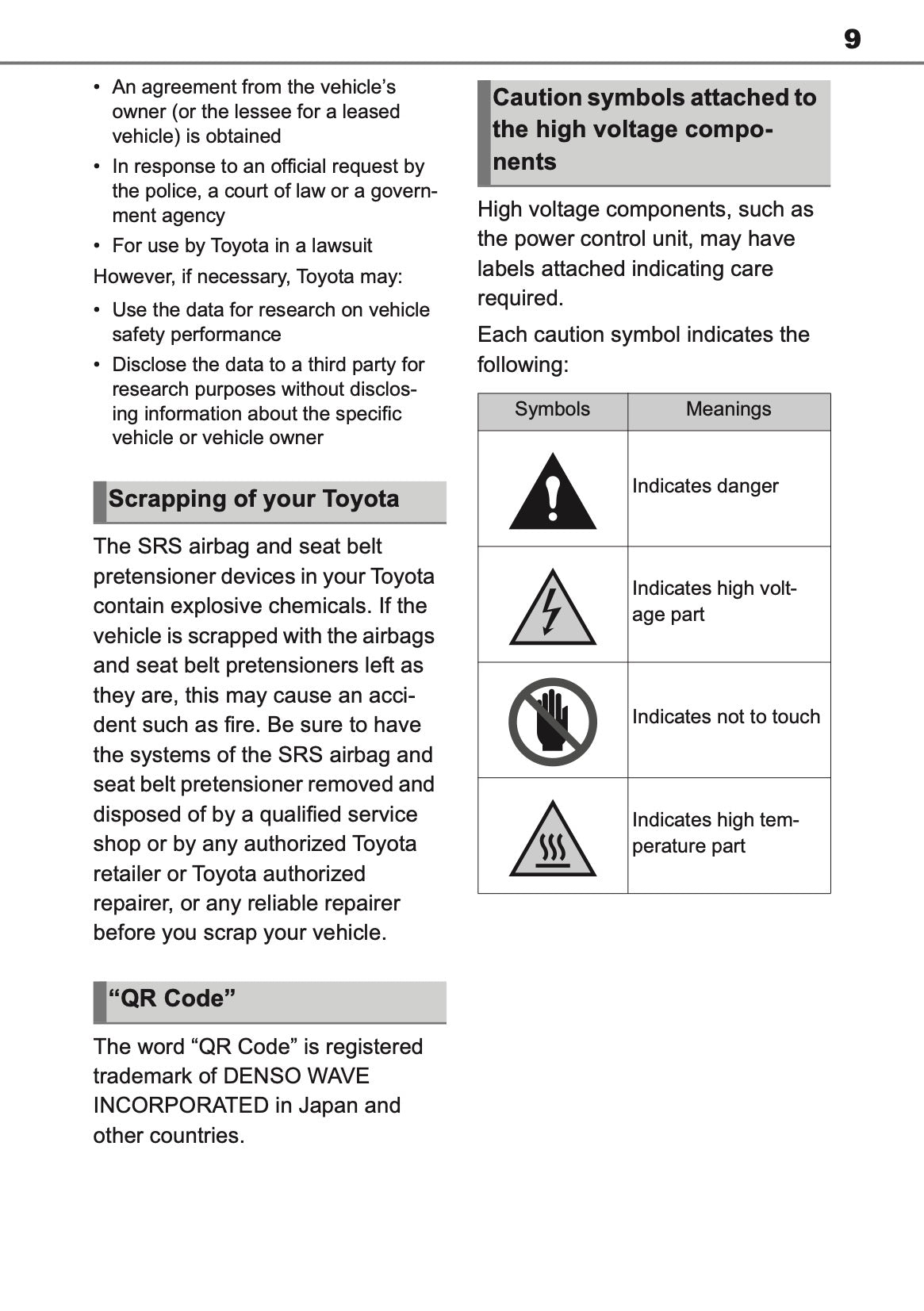 2026 Toyota C-HR Hybrid Owner's Manual | English