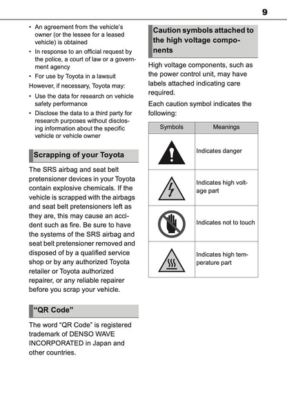 2026 Toyota C-HR Hybrid Owner's Manual | English