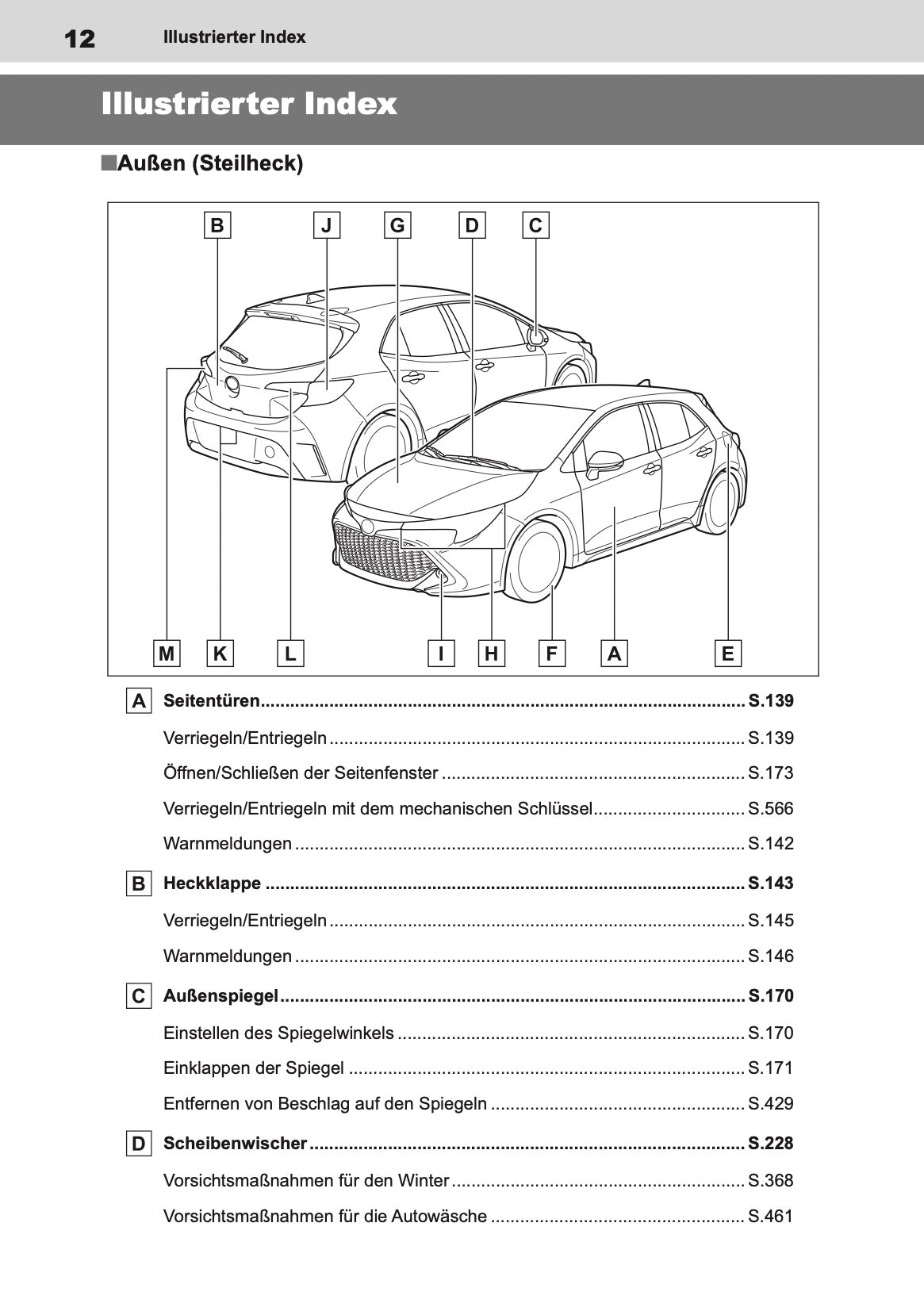 2022-2024 Toyota Corolla Hybrid Hatchback/Touring Sports Owner's Manual | German