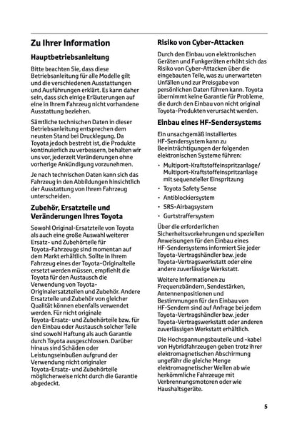 2026 Toyota Corolla Hybrid Hatchback/Touring Sports Owner's Manual | German