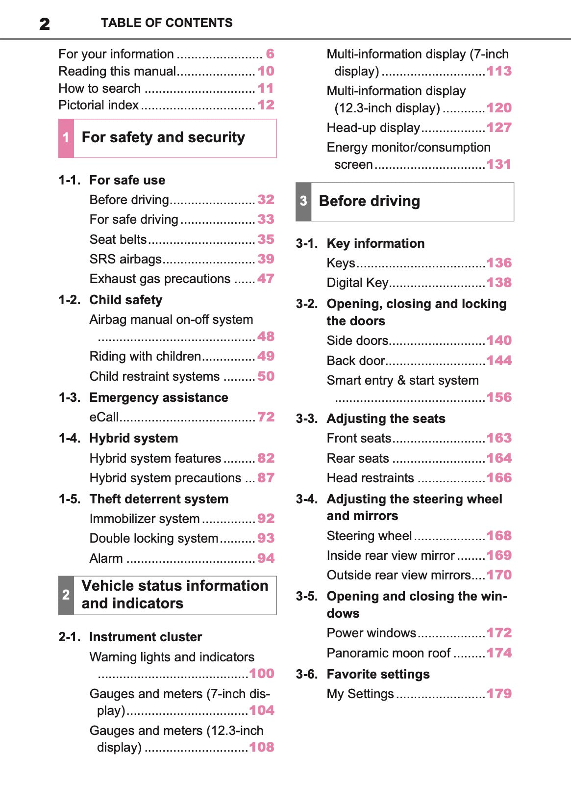 2026 Toyota Corolla Hybrid Hatchback/Touring Sports Owner's Manual | English