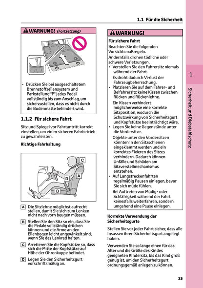 2025-2026 Toyota Mirai Owner's Manual | German
