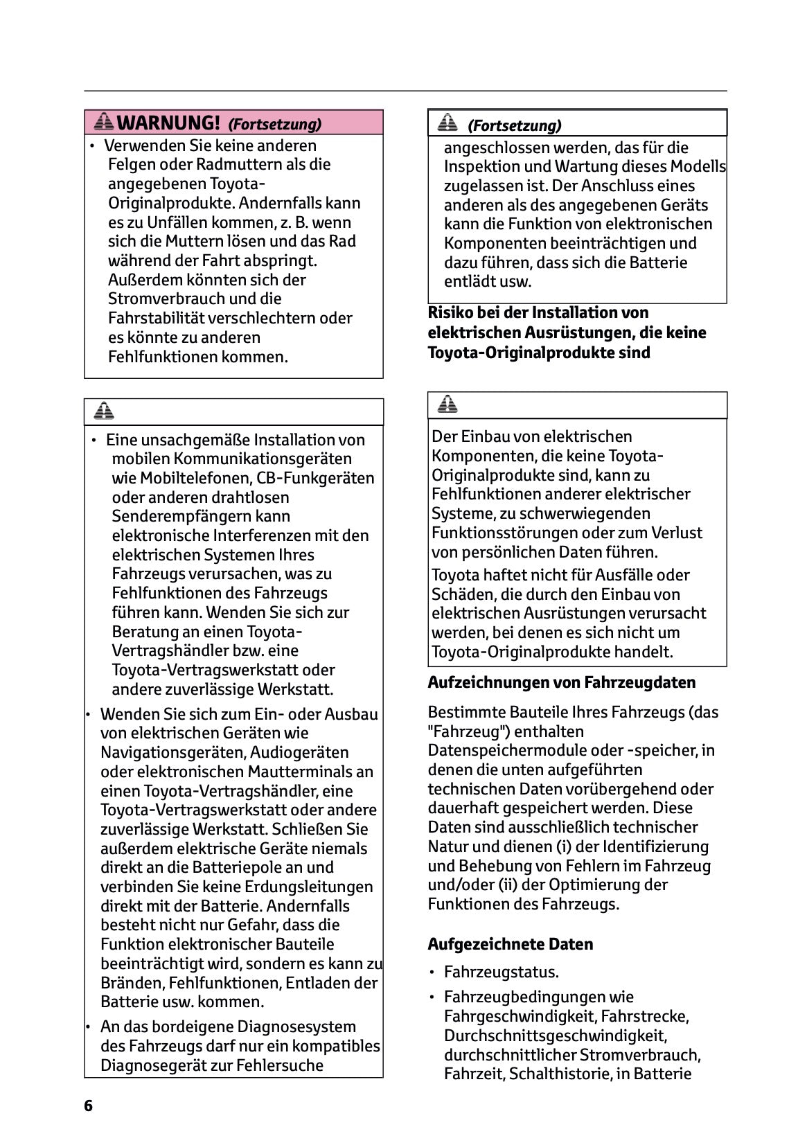 2025-2026 Toyota Urban Cruiser Owner's Manual | German