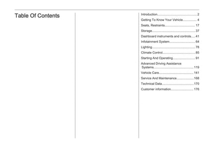 2025-2026 Vauxhall Frontera Owner's Manual | English
