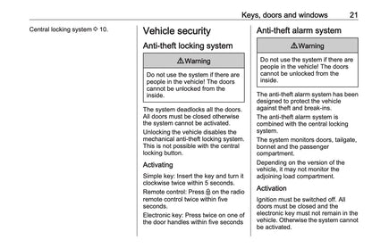 2024-2025 Vauxhall Vivaro Owner's Manual | English