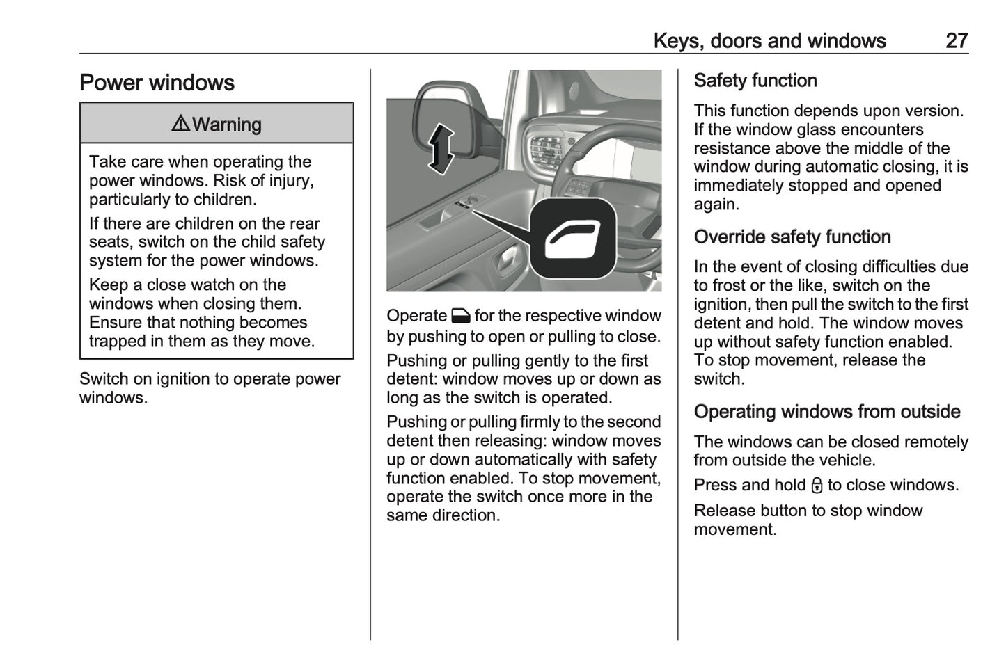 2024-2025 Vauxhall Vivaro Owner's Manual | English