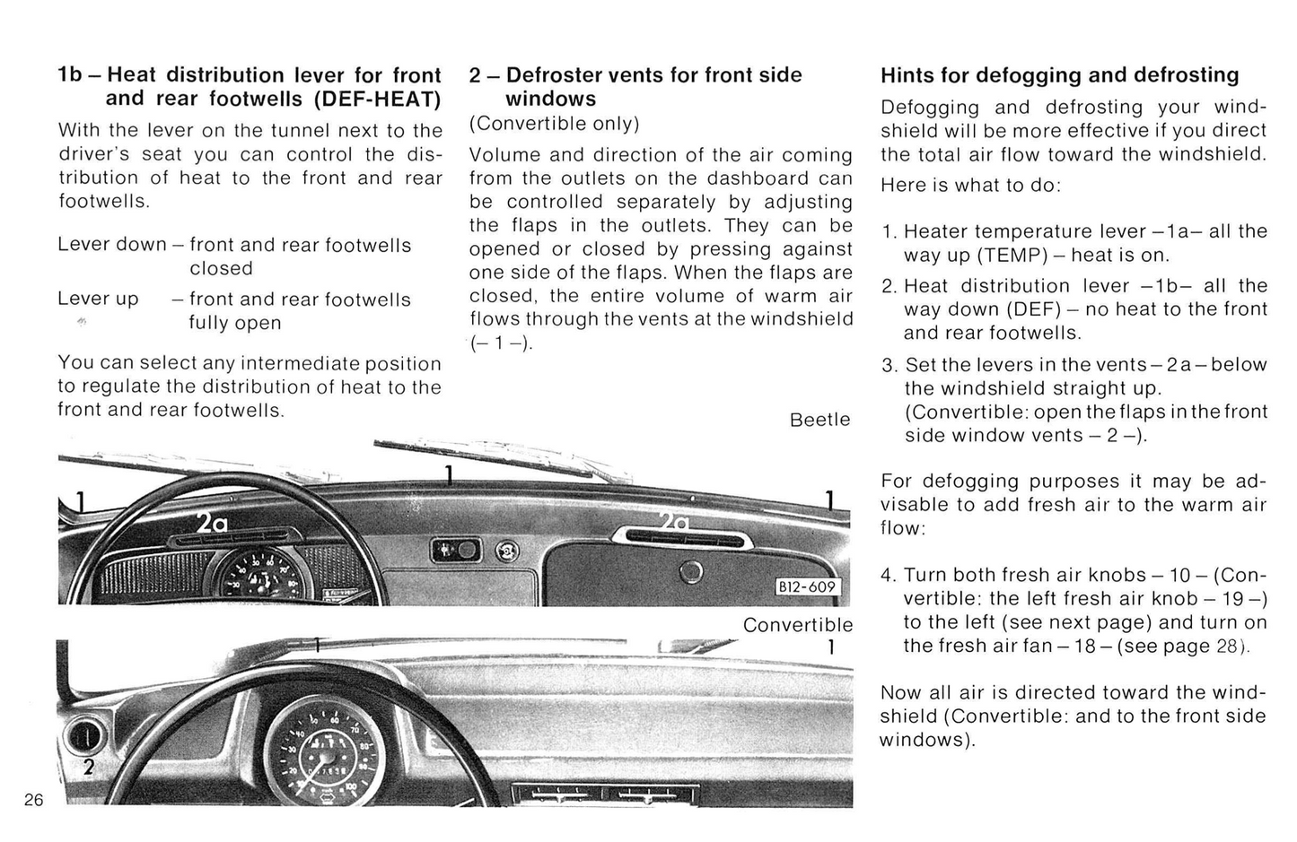 1978 Volkswagen Beetle Owner's Manual | English