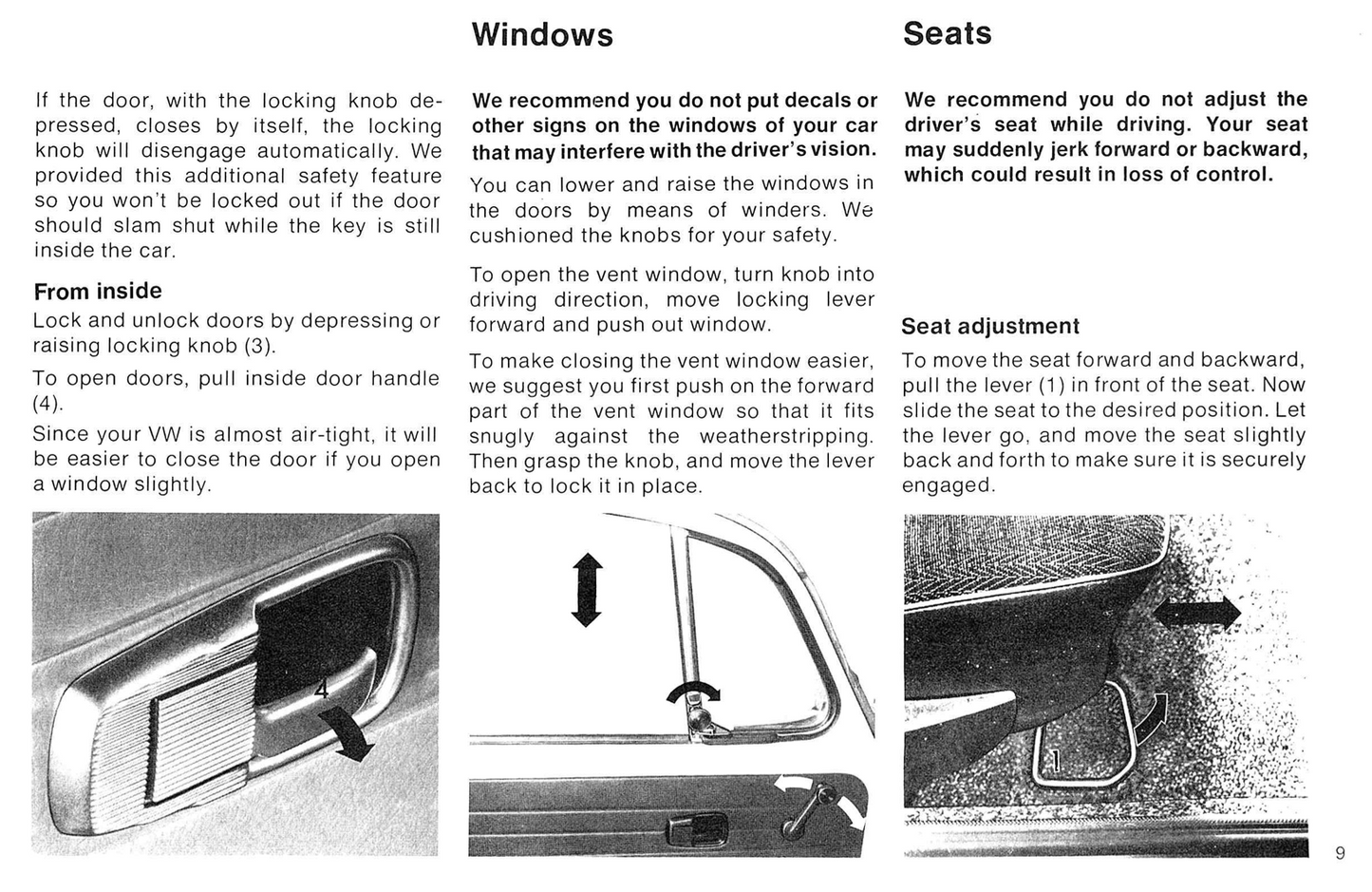 1978 Volkswagen Beetle Owner's Manual | English