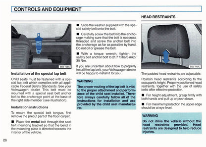 1994 Volkswagen Corrado Owner's Manual | English