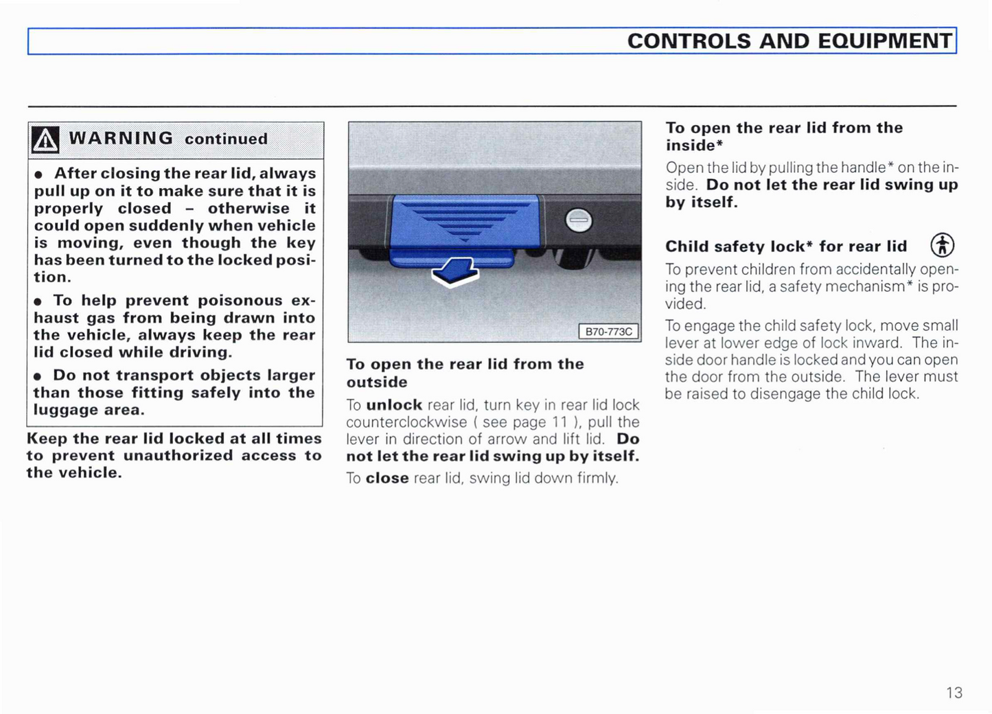 1999 Volkswagen EuroVan Owner's Manual | English