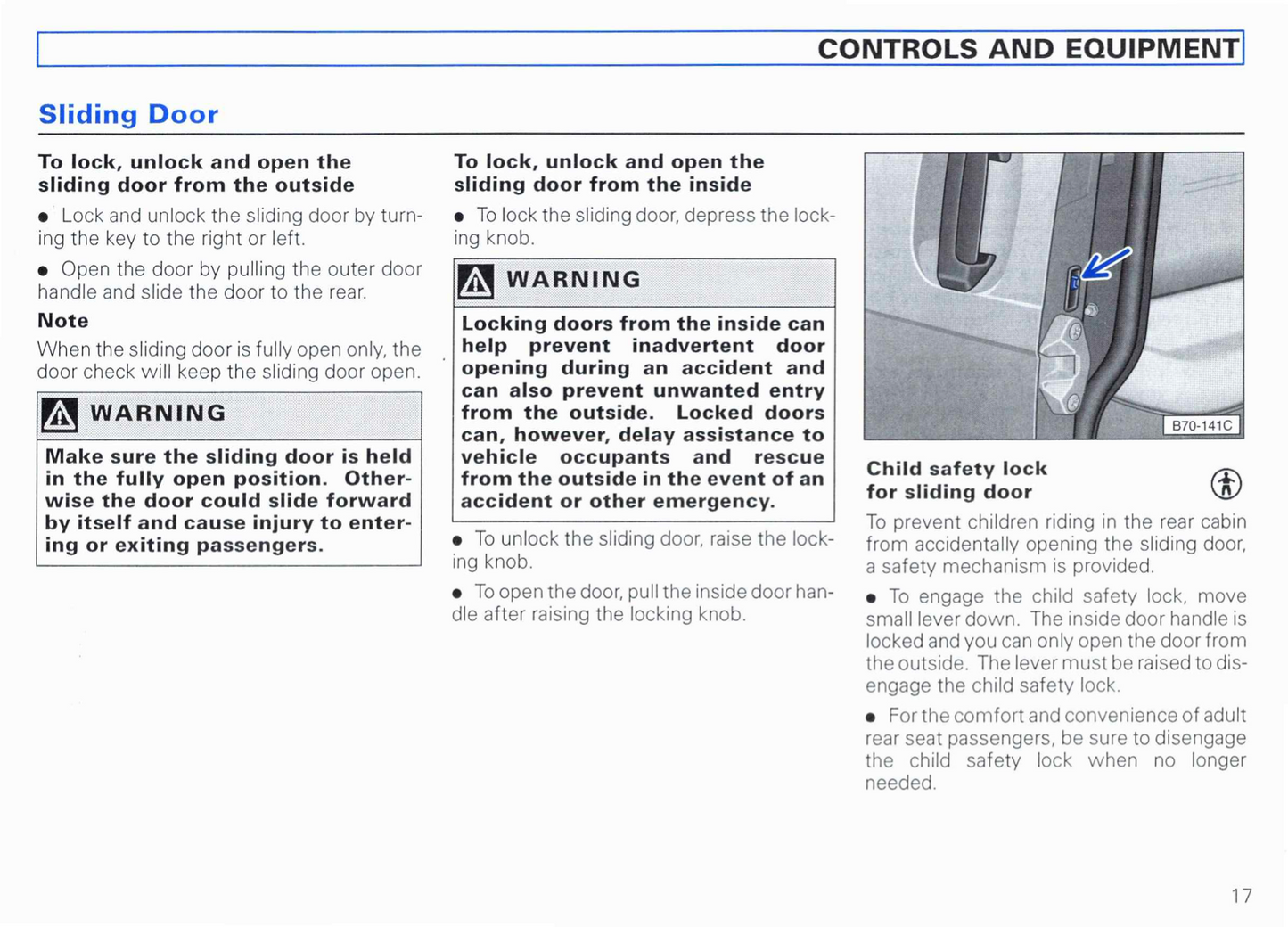 1999 Volkswagen EuroVan Owner's Manual | English