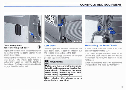 1999 Volkswagen EuroVan Owner's Manual | English