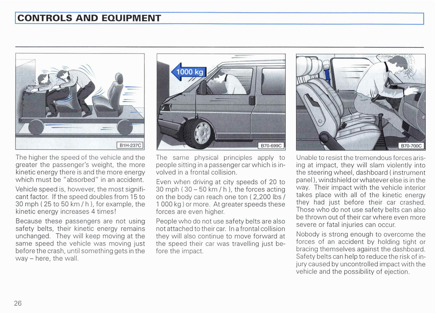 1999 Volkswagen EuroVan Owner's Manual | English