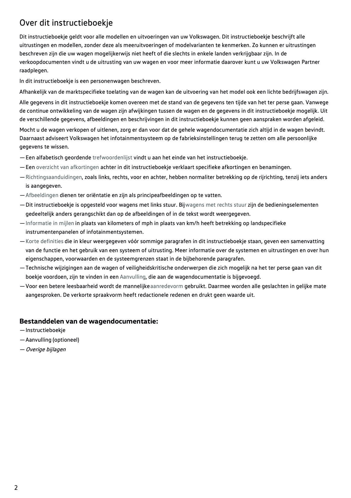 2020-2021 Volkswagen Polo Owner's Manual | Dutch