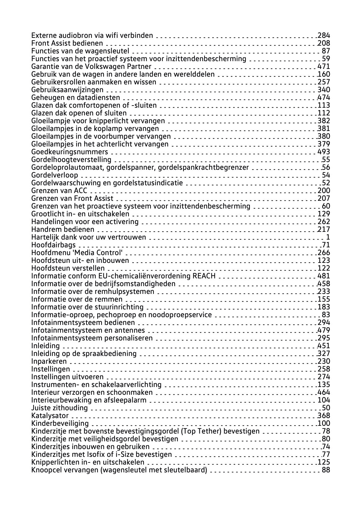 2020-2021 Volkswagen Polo Owner's Manual | Dutch