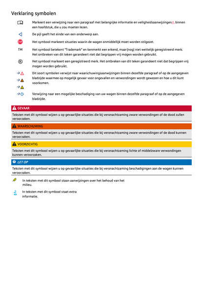 2022 Volkswagen T-Roc Owner's Manual | Dutch