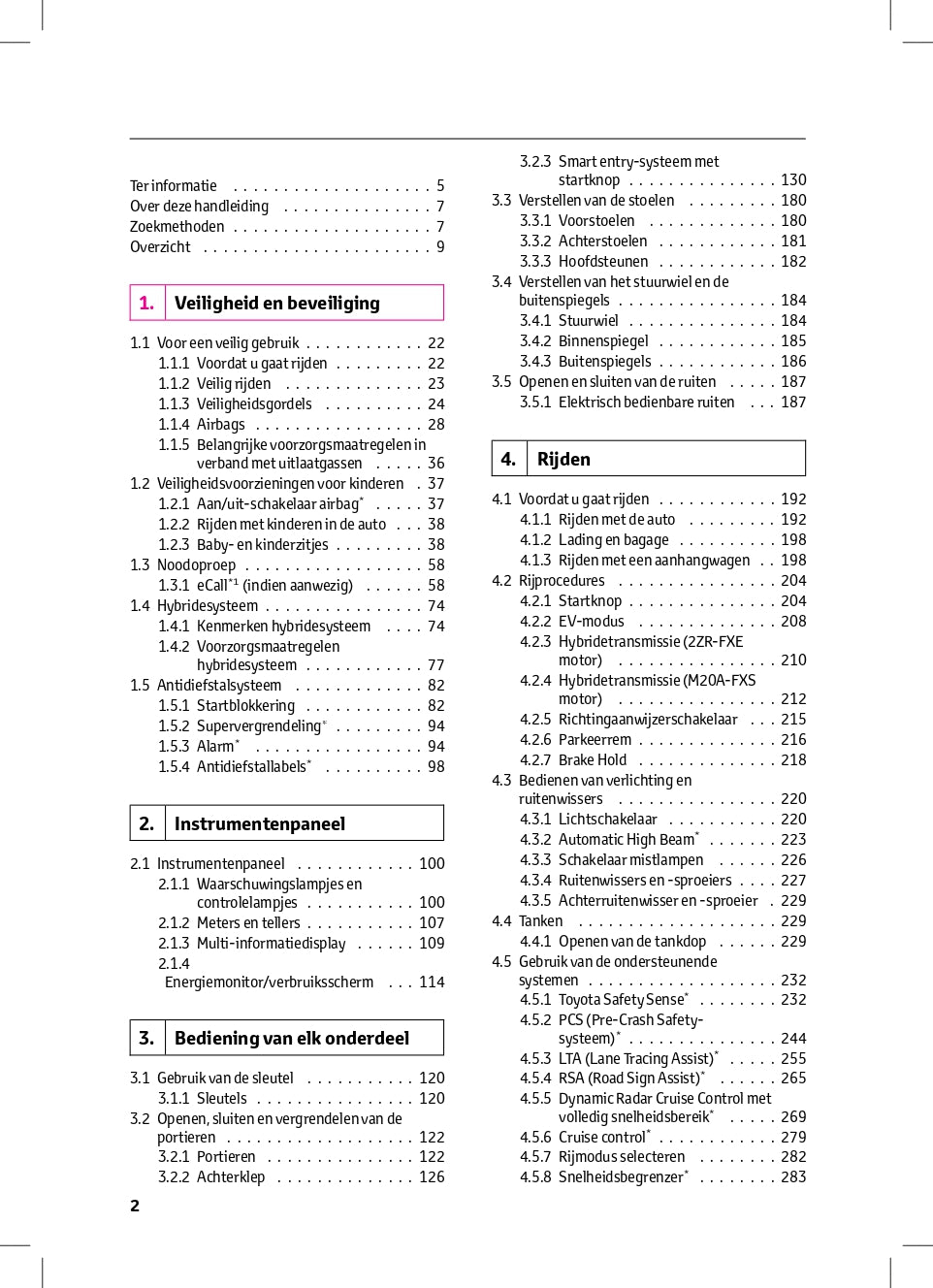 2022-2023 Toyota C-HR Hybrid/C-HR Owner's Manual | Dutch