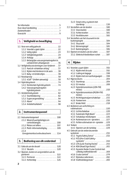 2022-2023 Toyota C-HR Hybrid/C-HR Owner's Manual | Dutch