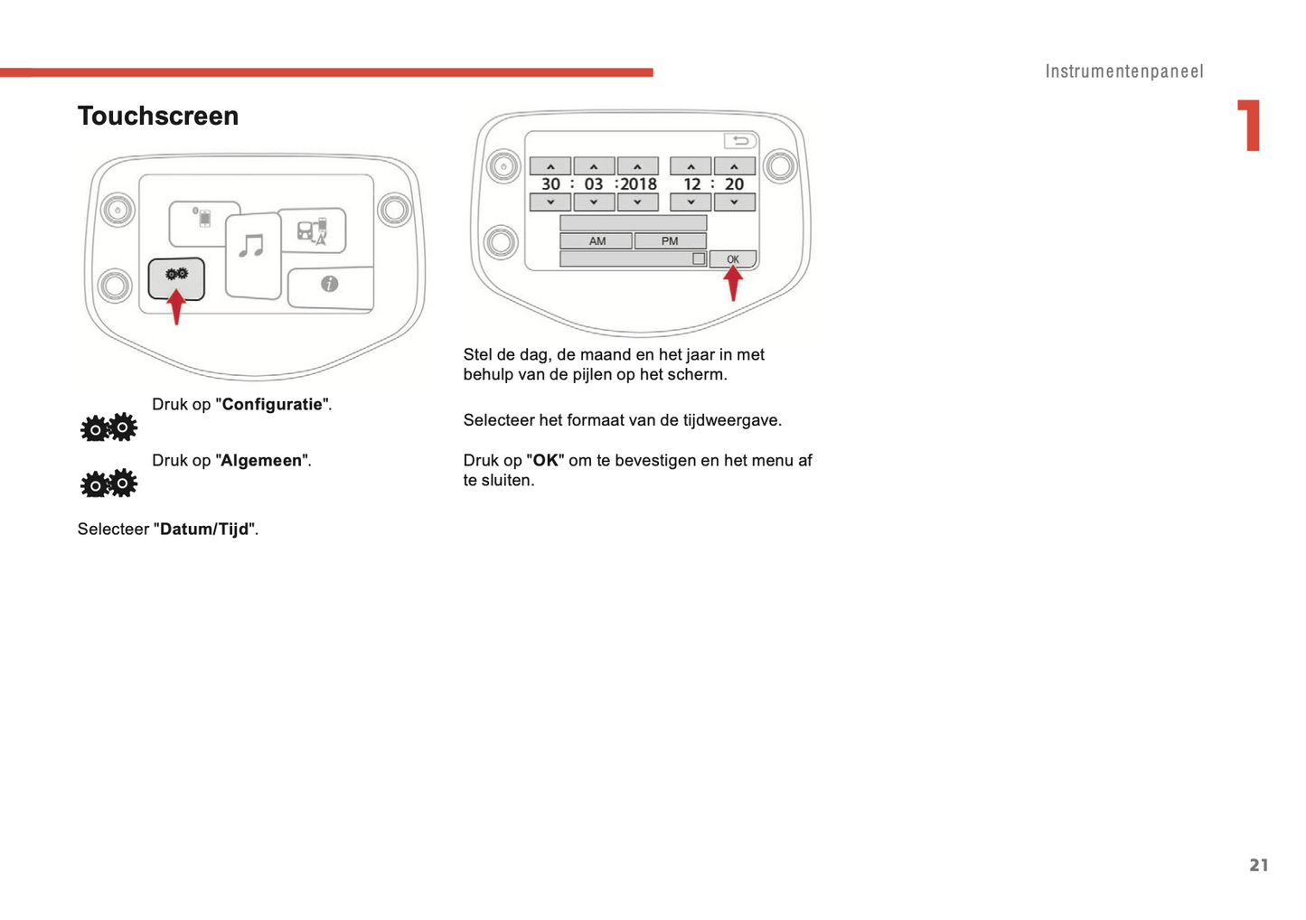 2018-2022 Citroën C1 Owner's Manual | Dutch