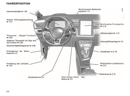 2019-2020 Renault Captur Owner's Manual | German