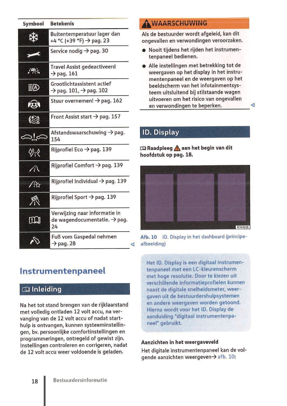 2020-2023 Volkswagen ID.3 Owner's Manual | Dutch