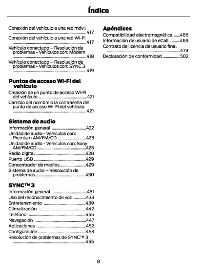 2021-2024 Ford Galaxy/S-Max Owner's Manual | Spanish