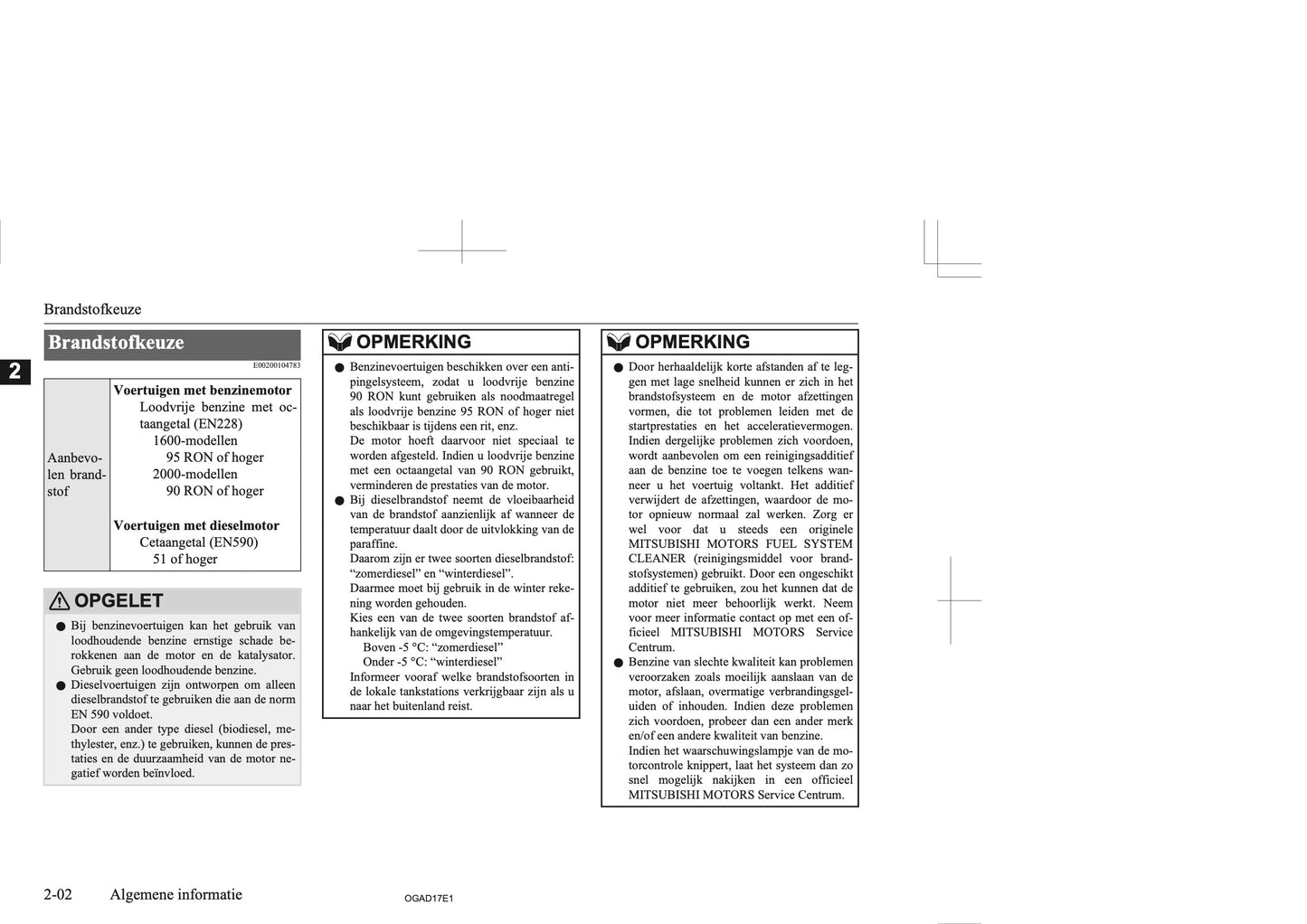 2017-2018 Mitsubishi ASX Owner's Manual | Dutch