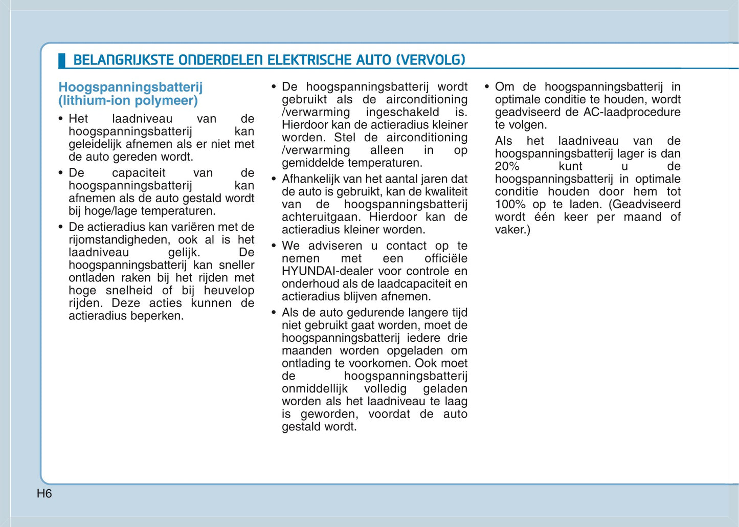 2020 Hyundai Kona Electric Owner's Manual | Dutch