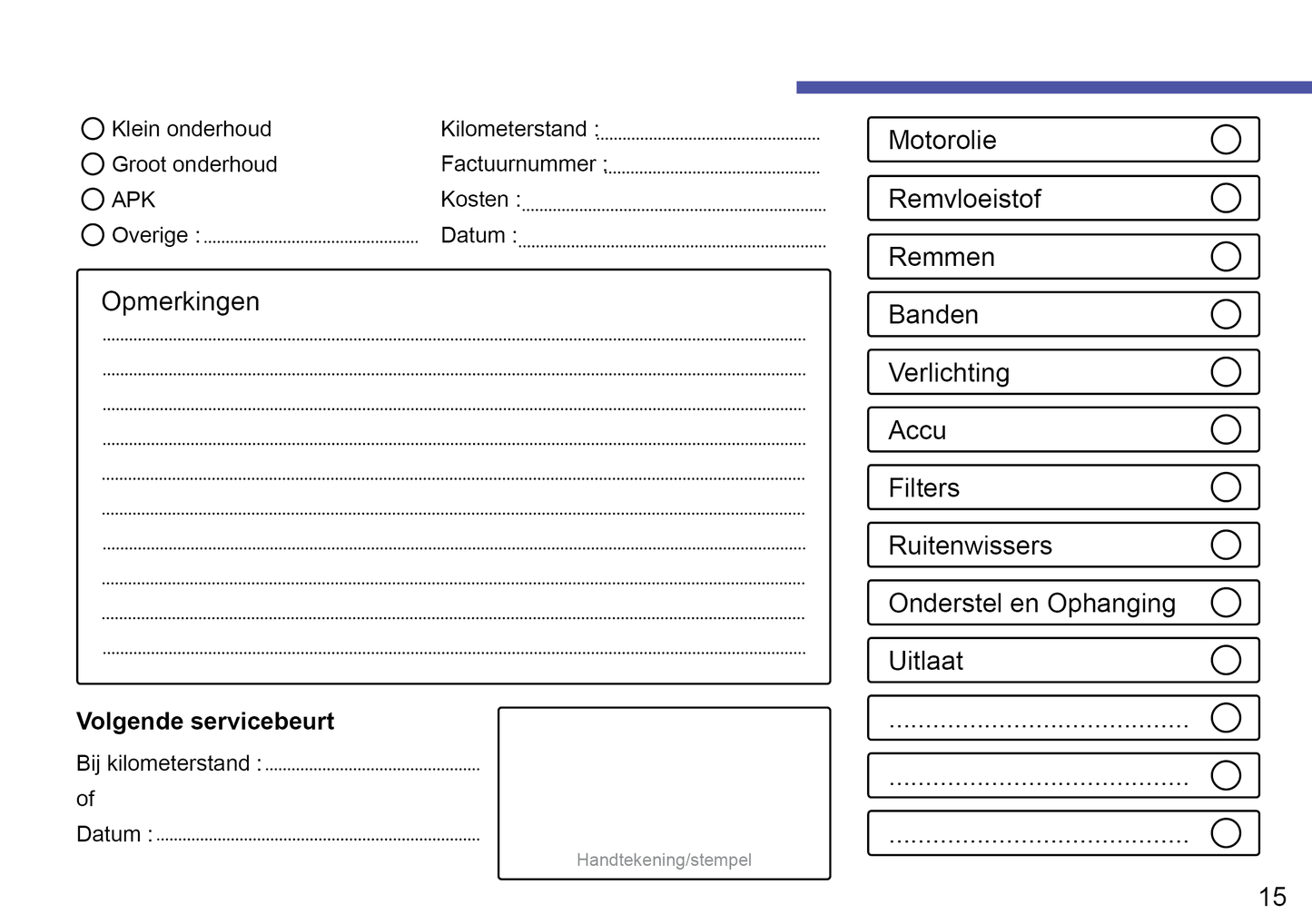 Mercedes-Benz Maintenance Book | Dutch