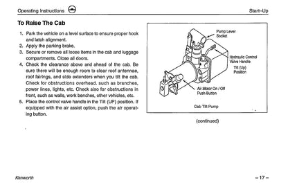 1996-2003 Kenworth K100/W900/T600/T800/C500 Owner's Manual | English