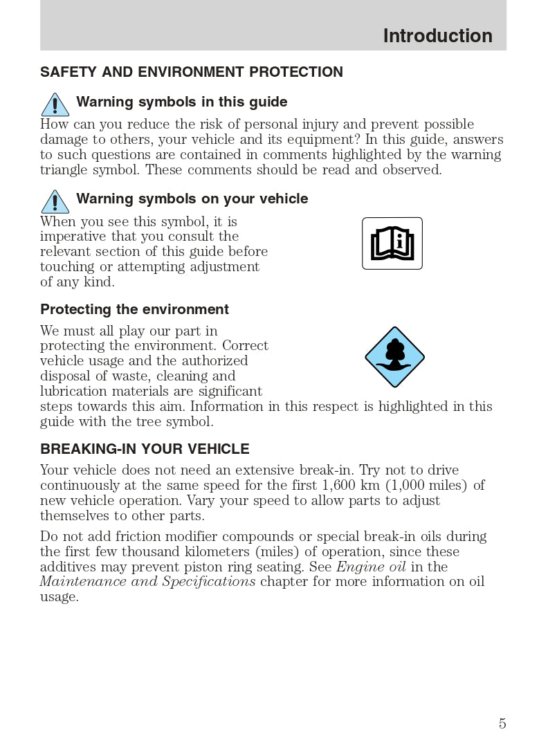 2004 Ford Thunderbird Owner's Manual | English