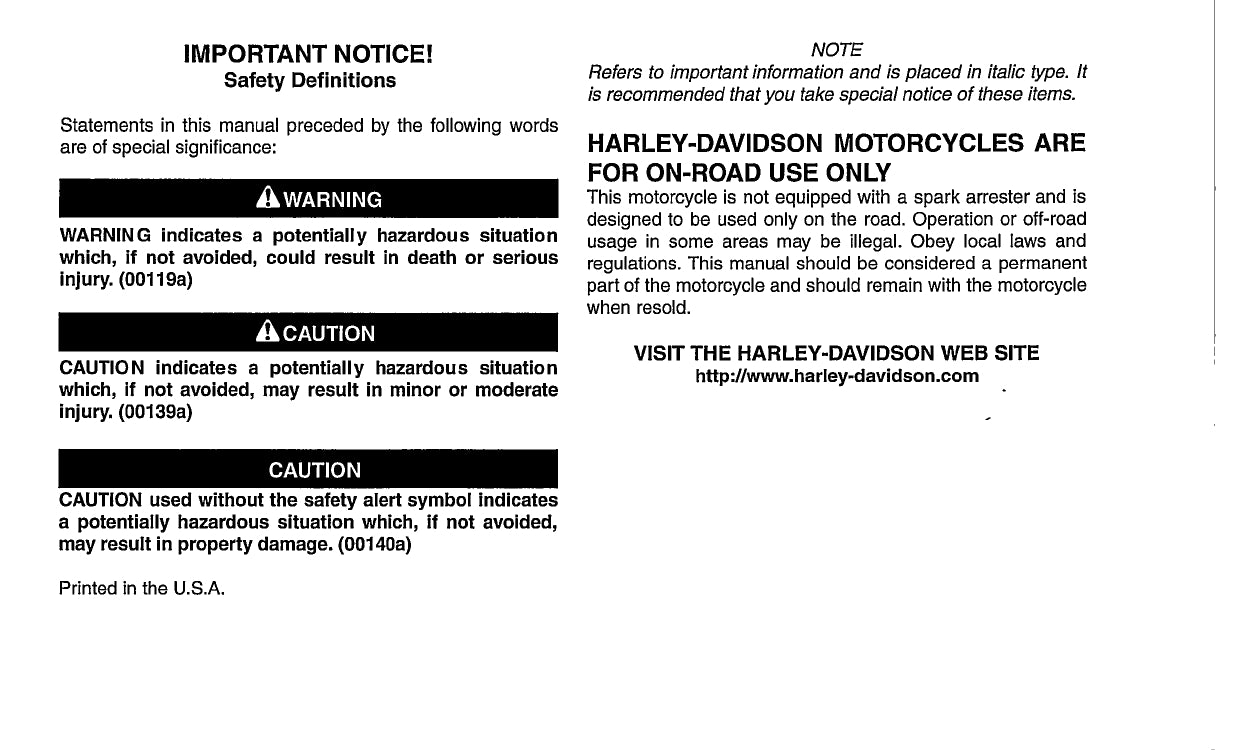 2010 Harley-Davidson Trike Manuel du propriétaire | Anglais