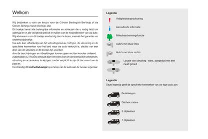 2021-2024 Citroën Berlingo/E-Berlingo/Berlingo Van/E-Berlingo Van  Owner's Manual | Dutch