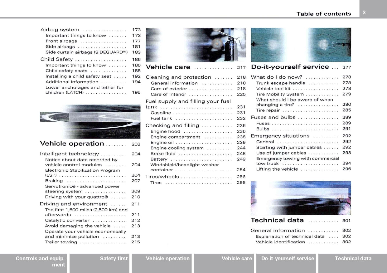 2007 Audi RS 4 Owner's Manual | English