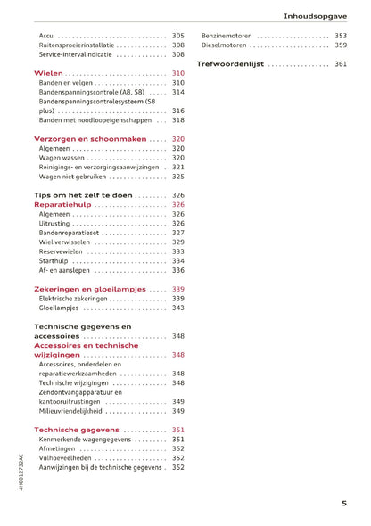 2014-2017 Audi A8/S8/S8 Plus Owner's Manual | Dutch