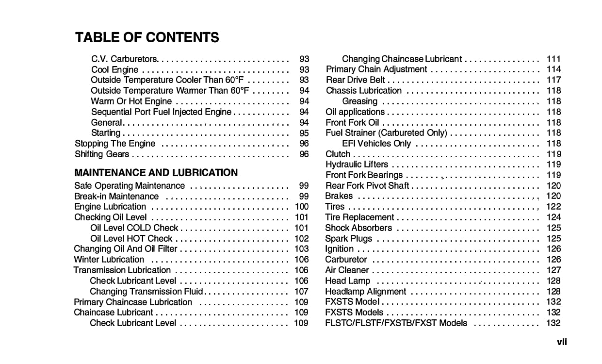 2004 Harley-Davidson Softail Owner's Manual | English