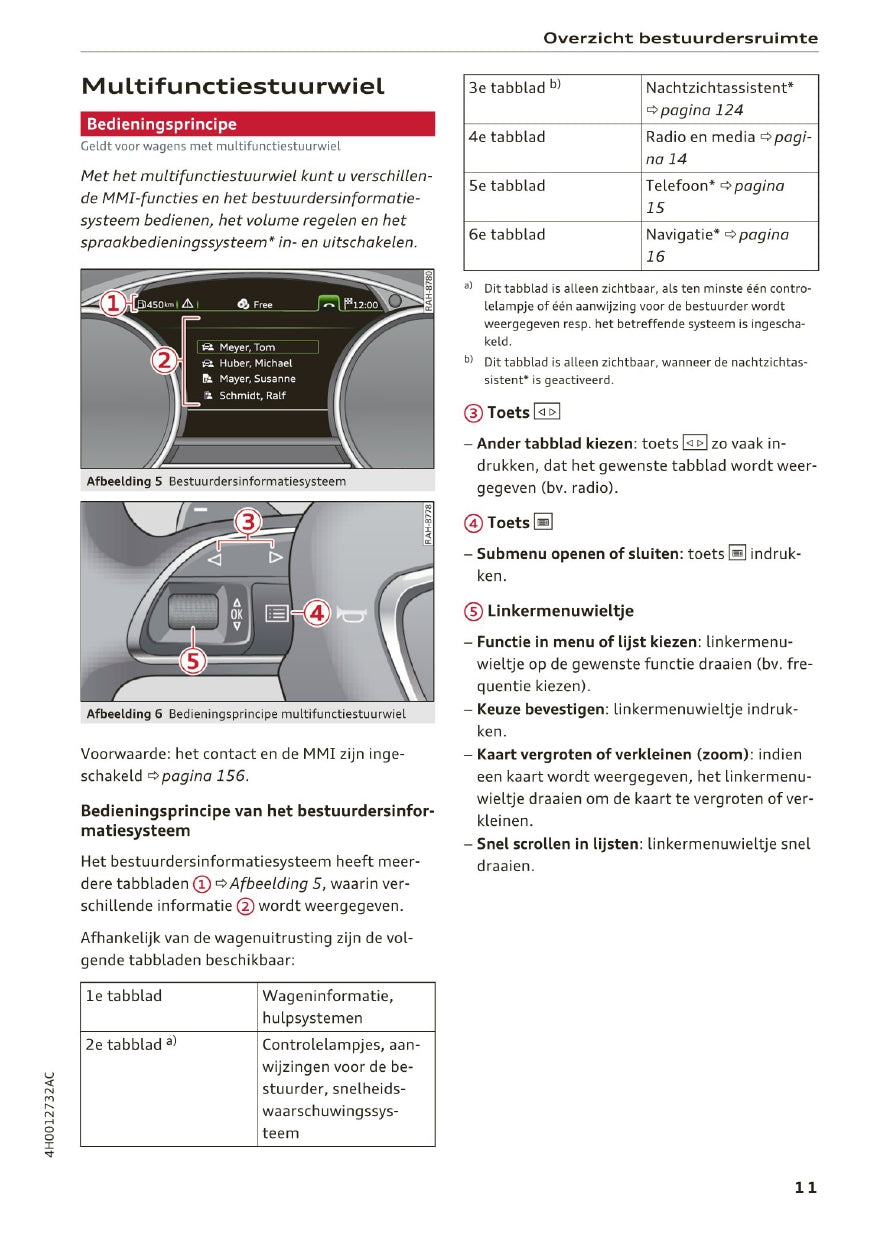 2014-2017 Audi A8/S8/S8 Plus Owner's Manual | Dutch