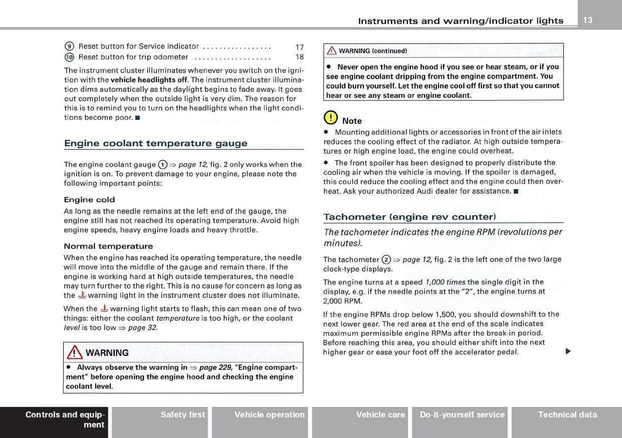 2007 Audi RS 4 Owner's Manual | English