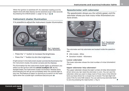 2007 Audi RS 4 Owner's Manual | English