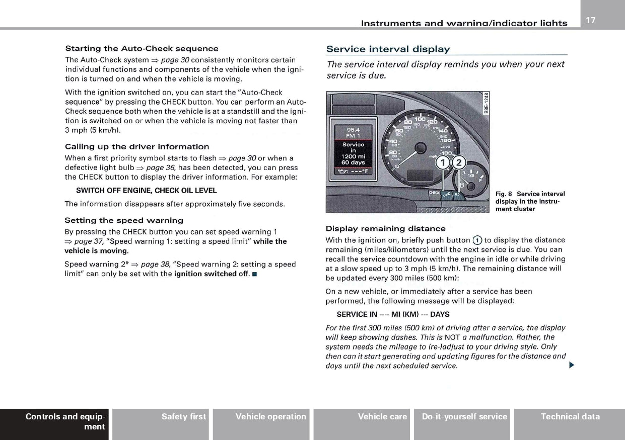 2007 Audi RS 4 Owner's Manual | English