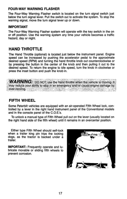 1981-1990 Peterbilt 379 Owner's Manual | English